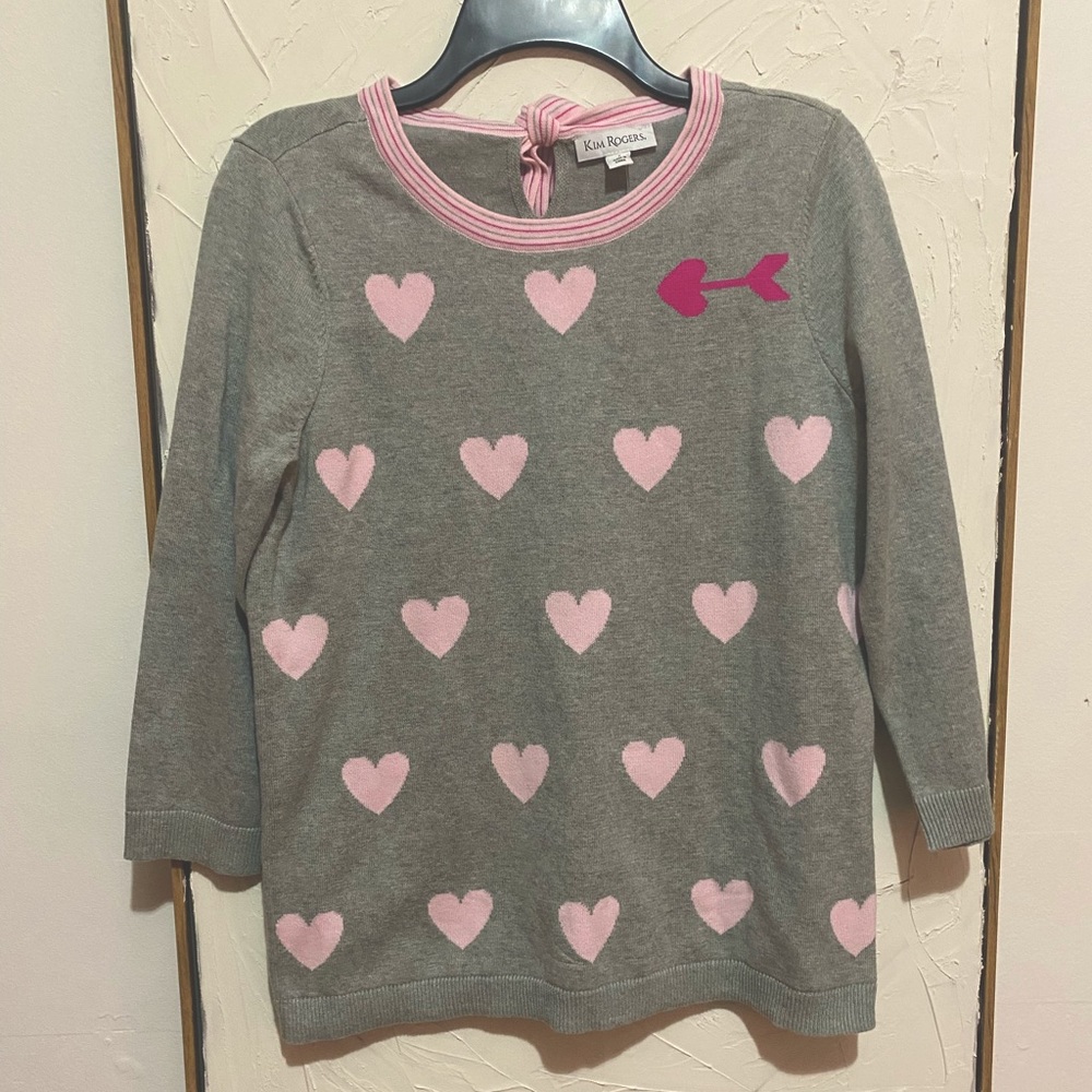 NWT Kim Rogers Valentine’s Day Heart Sweater